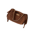 Brown fringe bag
